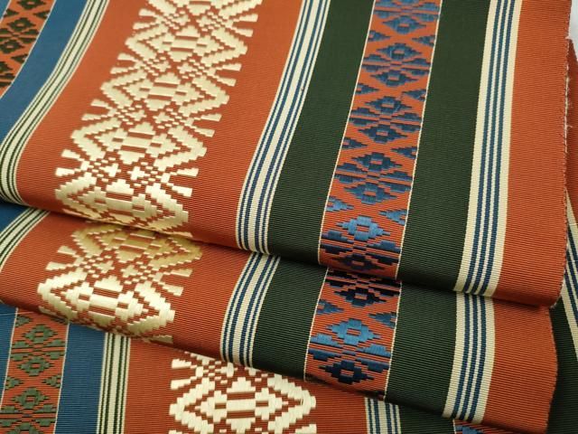 平和屋着物 本場筑前博多織 八寸名古屋帯 伝統工芸士斉藤二一郎 献上 正絹 hy