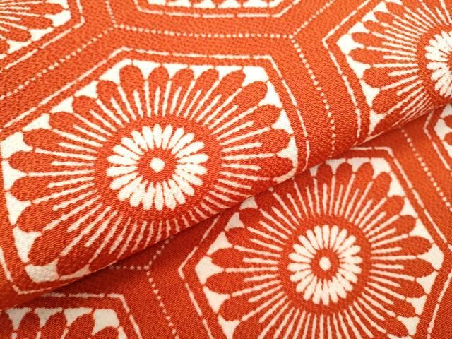 型染め 亀甲菊文