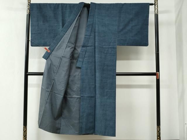 平和屋着物 男性 紬 アンサンブル 霞文 正絹 yc