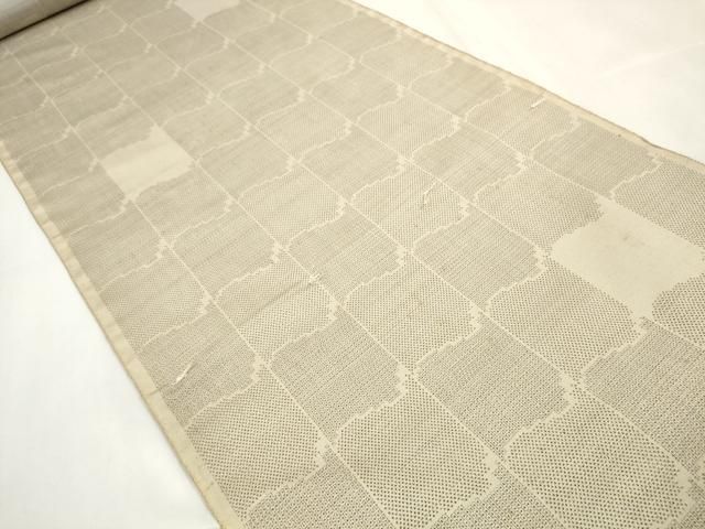 平和屋着物●東郷織物謹製 本場大島紬 反物 着尺 160亀甲 草木染 六釜市松 証紙付き ♥ zzz