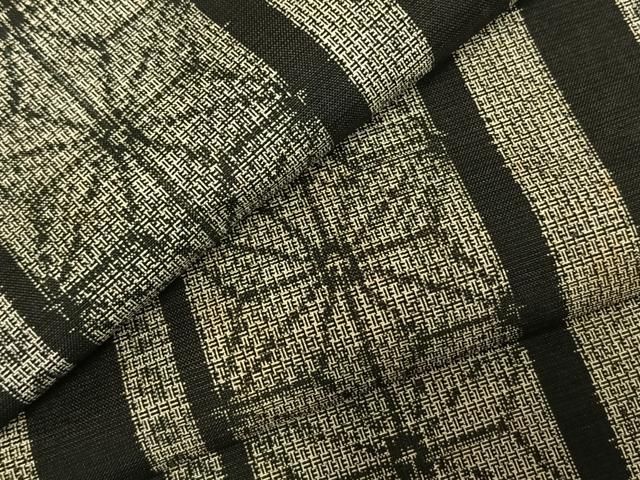 平和屋着物○本場大島紬 割込み絣 麻の葉文様 正絹 逸品 AABD0443fy