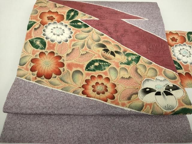 平和屋着物 伝統工芸士 水野保 保辻が花染 九寸名古屋帯 絞り 鬼しぼ縮緬 正絹 ps