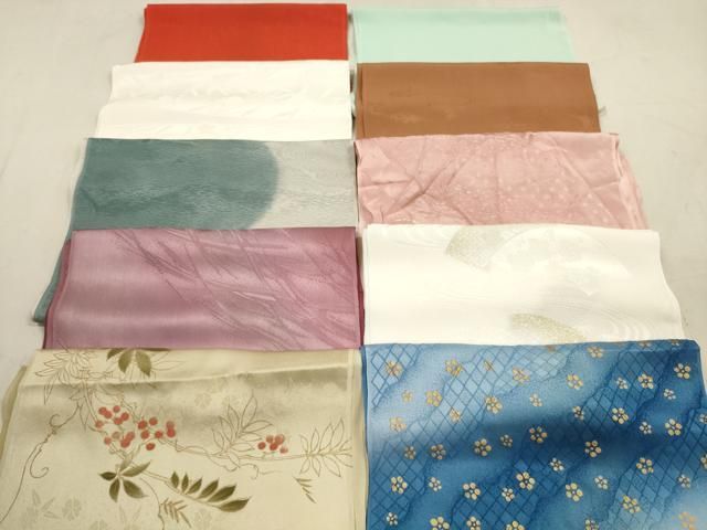 平和屋着物 和装小物 帯揚げ10枚セット 正絹 DAAZ1708xg