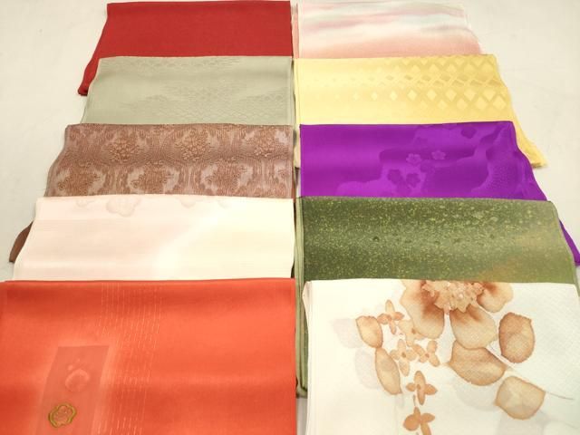 平和屋着物 和装小物 帯揚げ10枚セット 丹後ちりめん 正絹 DAAZ1712xg