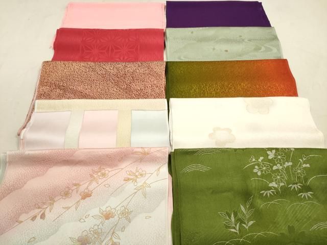 平和屋着物 和装小物 帯揚げ10枚セット 正絹 DAAZ1713xg