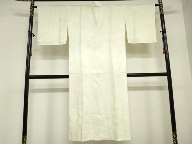 平和屋着物●長襦袢 袷 舞葉芝文 暈し染め 正絹 ud