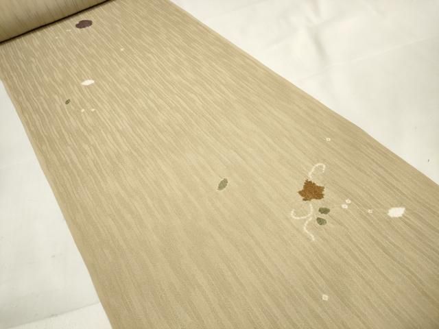 平和屋着物●名門 藤娘きぬたや 絞り 小紋 反物 着尺 舞葉唐草文 上代38万 ♥ zzz