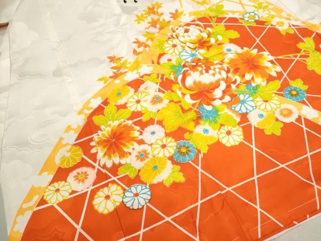 御所車草花文 金彩