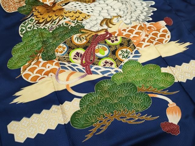  平和屋着物 お宮参り 男の子 祝着 産着 初着 のしめ 駒刺繍 鷹 文箱松文 ze 着物 着物ドレス 着物 浴衣 和小物