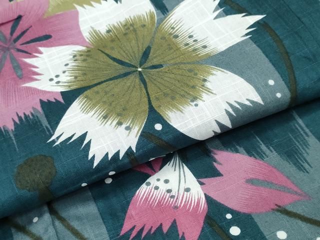 浴衣 結び紐花尽くし