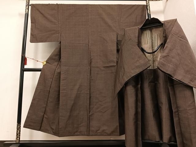 平和屋着物●男性 本場大島紬 アンサンブル 正絹 ph