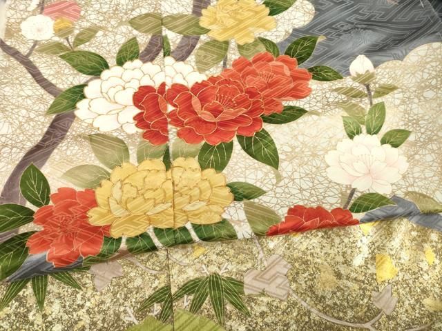 平和屋着物●豪華振袖　雲重ね花文　上代61万　仮絵羽　逸品　未使用　AABE3412ck 平和屋着物○豪華振袖 雲重ね花文 上代61万 仮絵羽 逸品 未使用