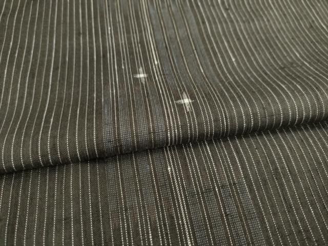 平和屋着物○伝統工芸士 七代目 吉澤与市 紬 越後の紬座 間道 やまと誂