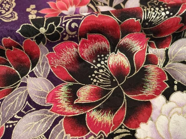  平和屋着物 小振袖 二尺袖 花蝶文 暈し染め 金彩 銀通し地 洗える着物 ck 振袖 着物