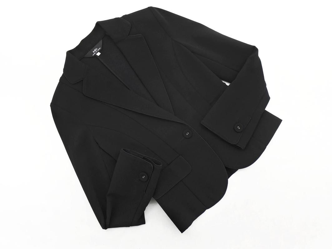 INED イネド セットアップ ジャケット スカート スーツ size上9 下7/黒