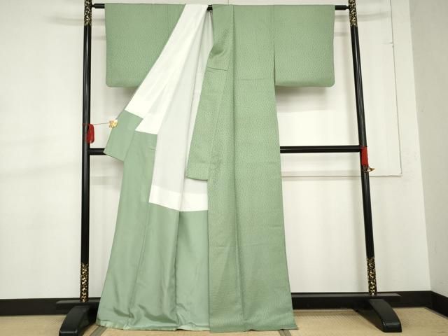  平和屋着物 上質な色無地 薄青色 正絹 cs 色無地 着物