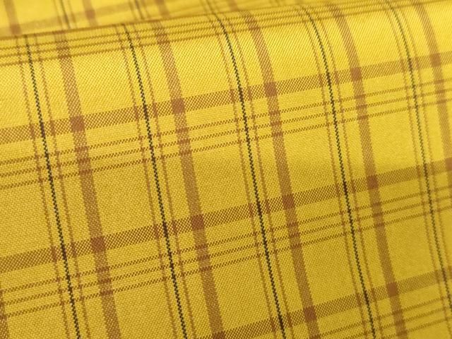 平和屋着物●黄八丈　紬　平織　格子　正絹　逸品　AABE2750cs 平和屋着物○黄八丈 紬 平織 格子 正絹 逸品 AABE2750cs - メルカリ