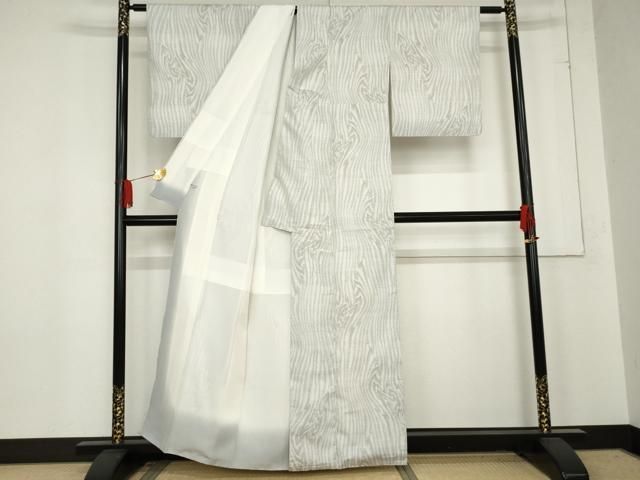 平和屋着物○本場大島紬 白大島 杢目文 ほていや扱い 正絹 逸品 平和