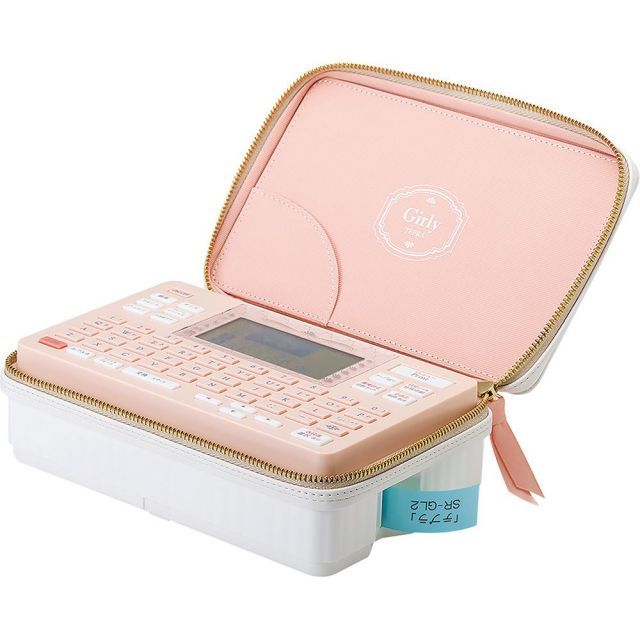 キングジム ラベルライター テプラ PRO SR-GL 2 コーラルピンク ガーリーテプラ 対応ラベル幅 4-18 mm幅