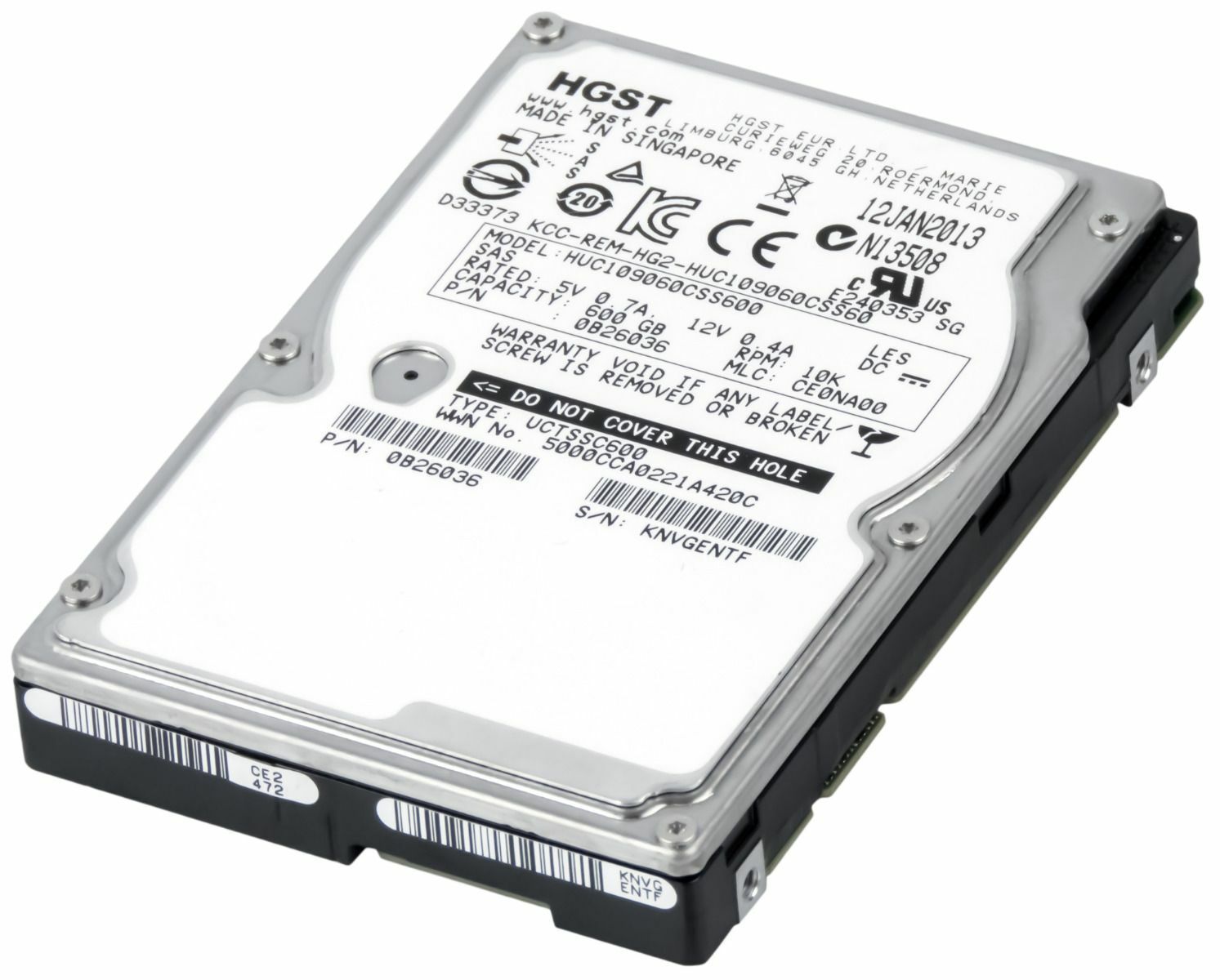 3年保証】Hard Drive HGST Ultrastar C10K900 HUC109060CSS60 600GB