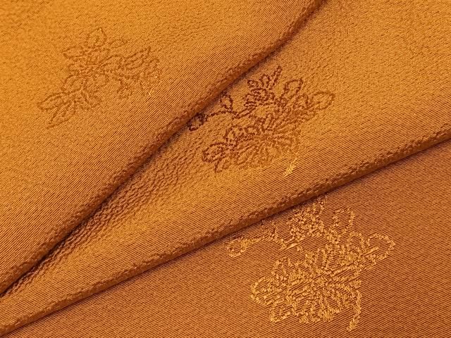  平和屋着物 世界的ファッションデザイナー 山本寛斎 kansaiブランド 振袖 草花地紋 土色 正絹 fy 振袖 着物