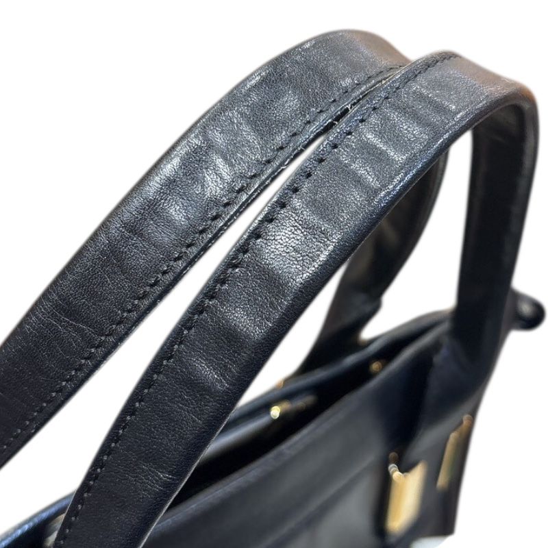 クロエ Chloe アリスハンドバッグ クリーム/ブラック レザー