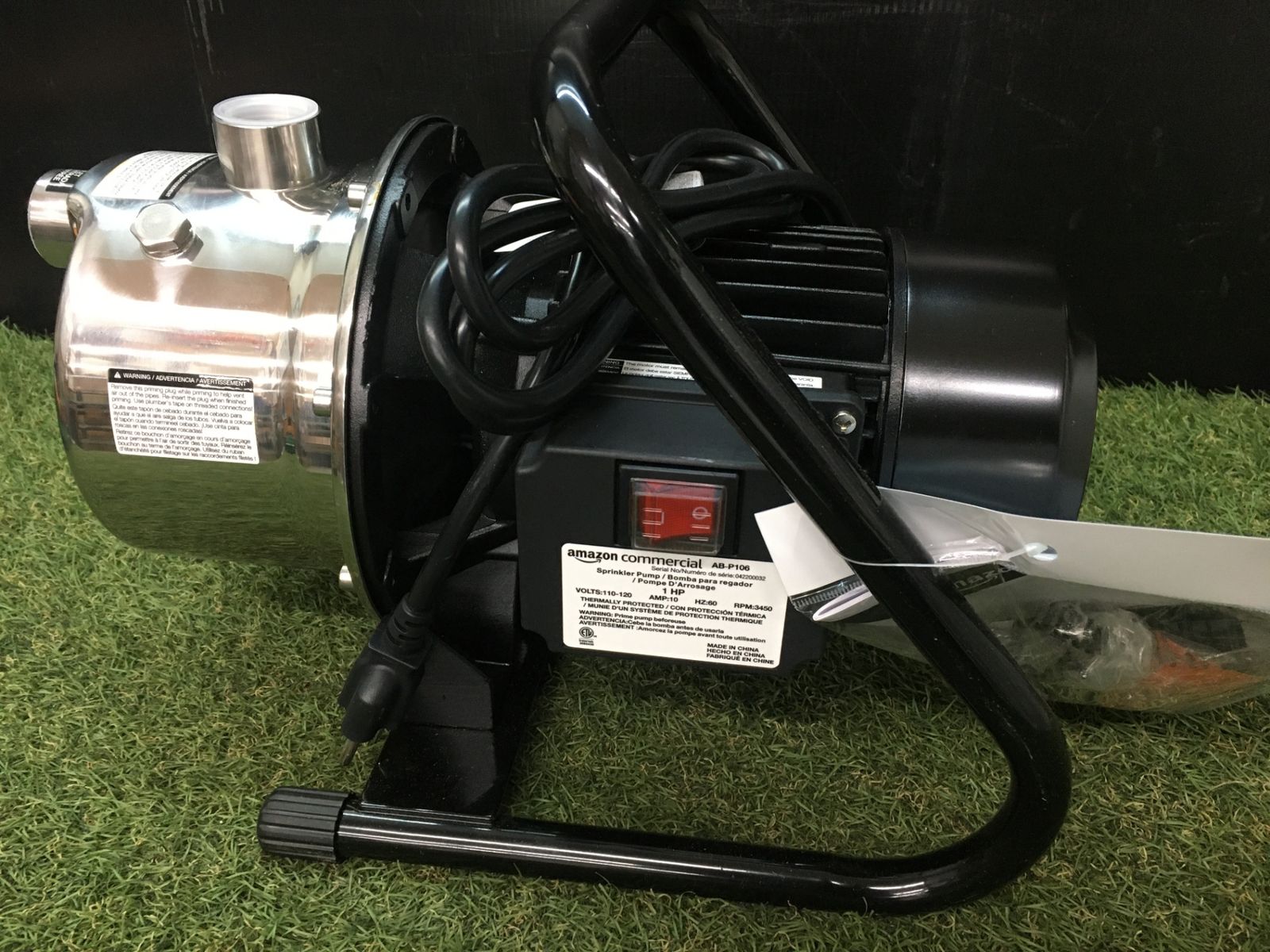  0906 1 HP ポータブル スプリンクラー ポンプ 電動ポンプ 電動工具 エア工具