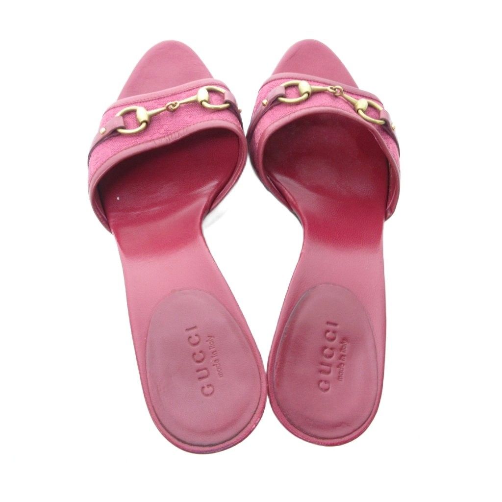 グッチ GUCCI ホースビット GGキャンバス サンダル ミュール