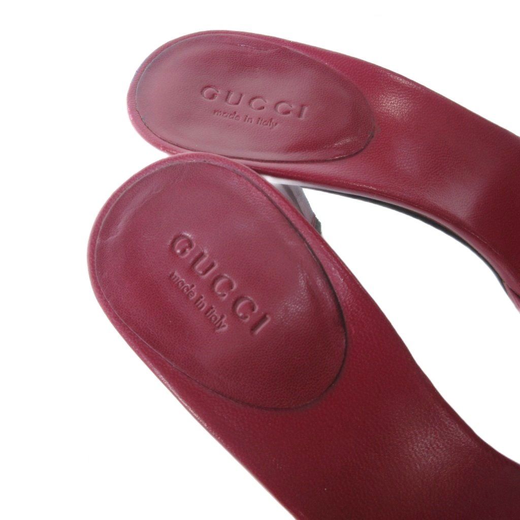 GUCCI グッチ ハイヒール　GG キャンバス 　ピンヒール　サンダルミュール グッチ GUCCI ホースビット GGキャンバス サンダル ミュール