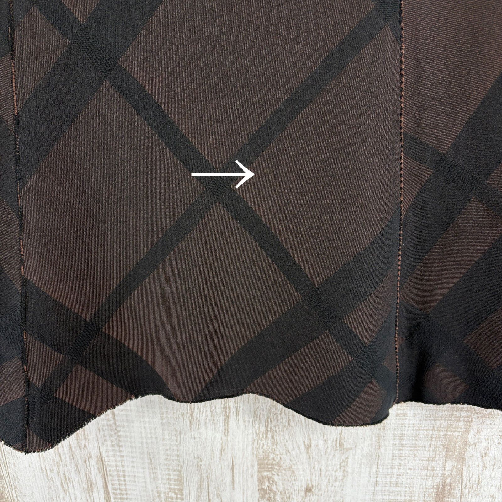 BURBERRY LONDON バーバリーロンドン メガチェック ウール フレア