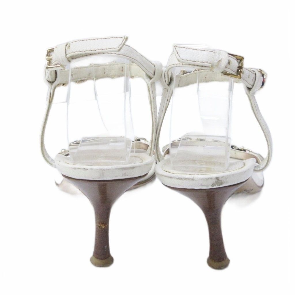 グッチ GUCCI サンダル シェリーライン チェーン ストラップ レザー