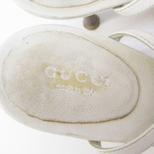 新品 未使用 GUCCI グッチ 24 シェリーラインストラップ サンダル グッチ GUCCI サンダル シェリーライン チェーン ストラップ レザー