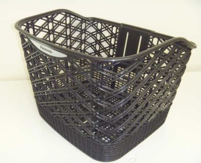 【新品・送料無料】 パナソニック フロントバスケット 樹脂製 ガンメタ 北海道・沖縄除く