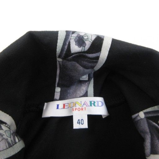 レオナールスポーツ LEONARD SPORT 美品 カットソー ニット 切替 総柄