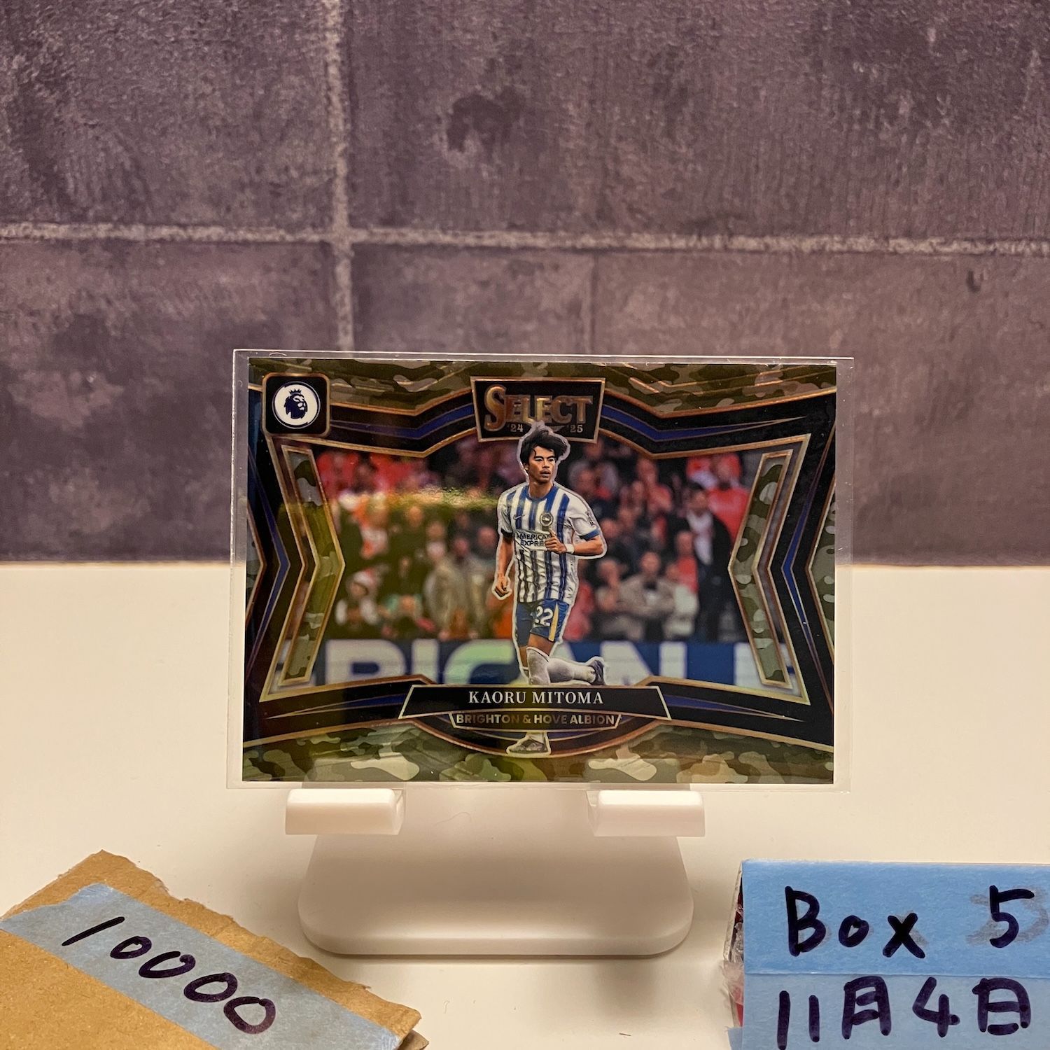 2025-25 Panini Select Premier League 三笘薫 Kaoru Mitoma 072 150 Brighton - Hove Albion Field Level camo Prizm カード