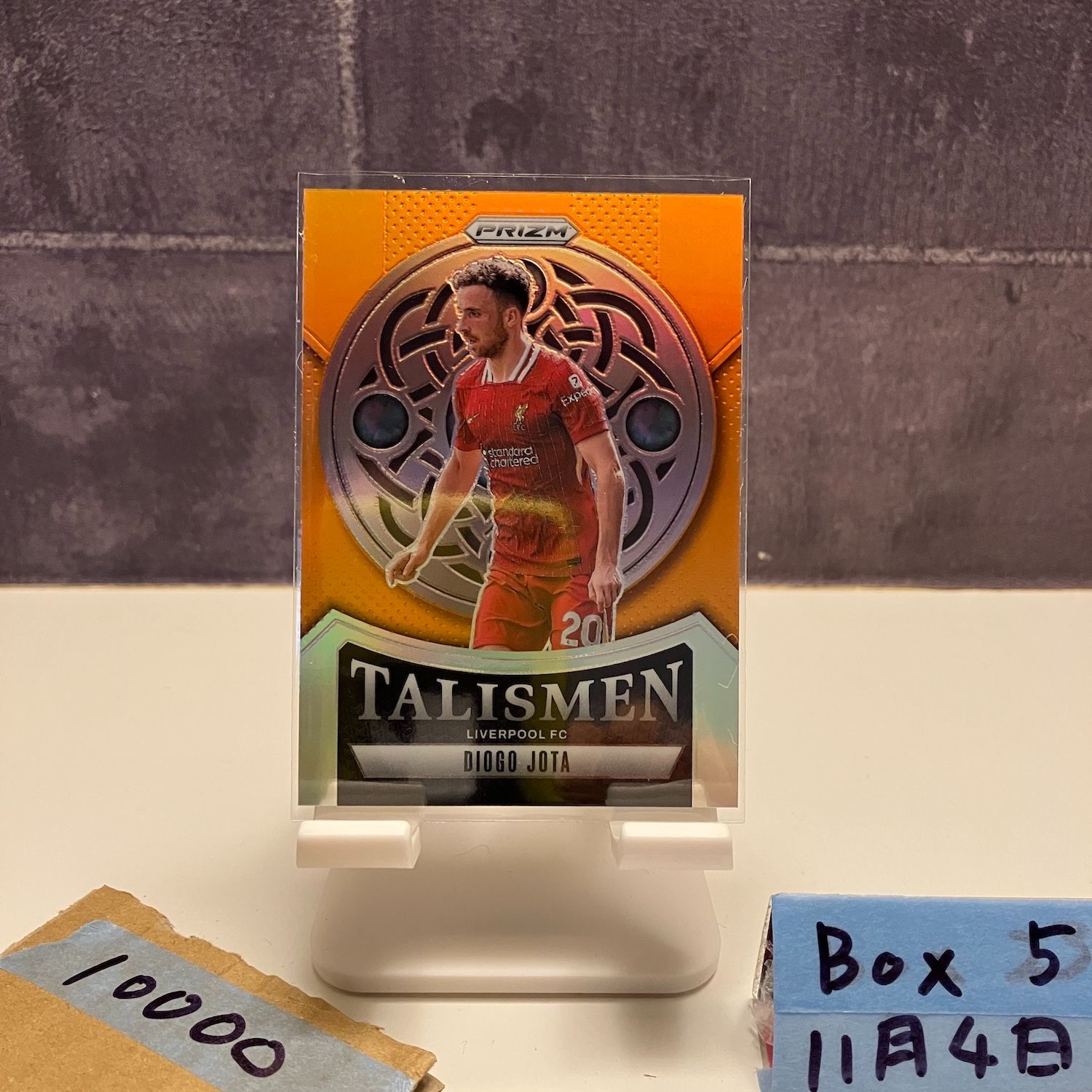 2025-25 Panini Prizm Premier League Diogo Jota 03 25 LIVERPOOL FC Talismen Orange Parallel カード