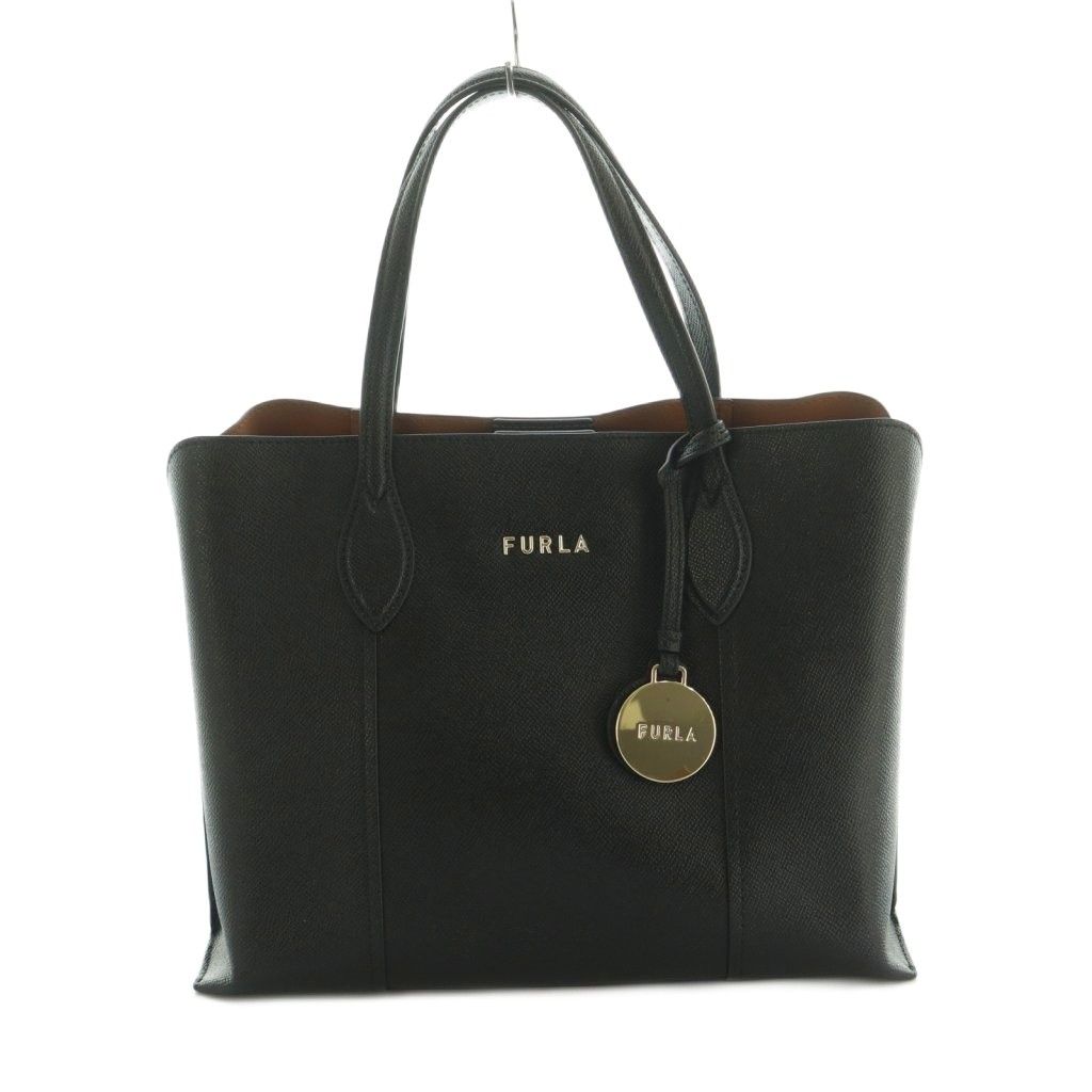 フルラ FURLA ヴィットリア トートバッグ ハンドバッグ レザー 黒 