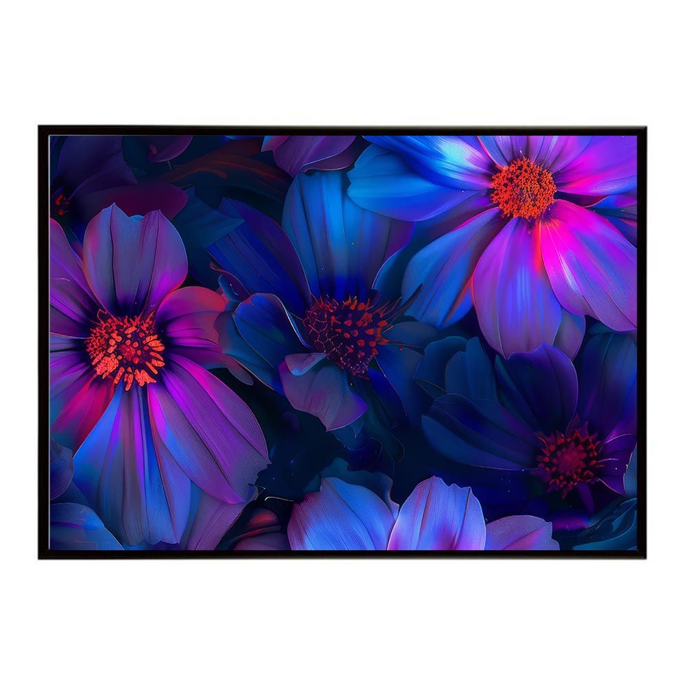 【B2サイズ（約51x73cm）】【lh-poster-5493】オーロラ レインボー キラキラ 花 フラワー 植物 ブーケ 絵画 イラストポスター インテリア アート