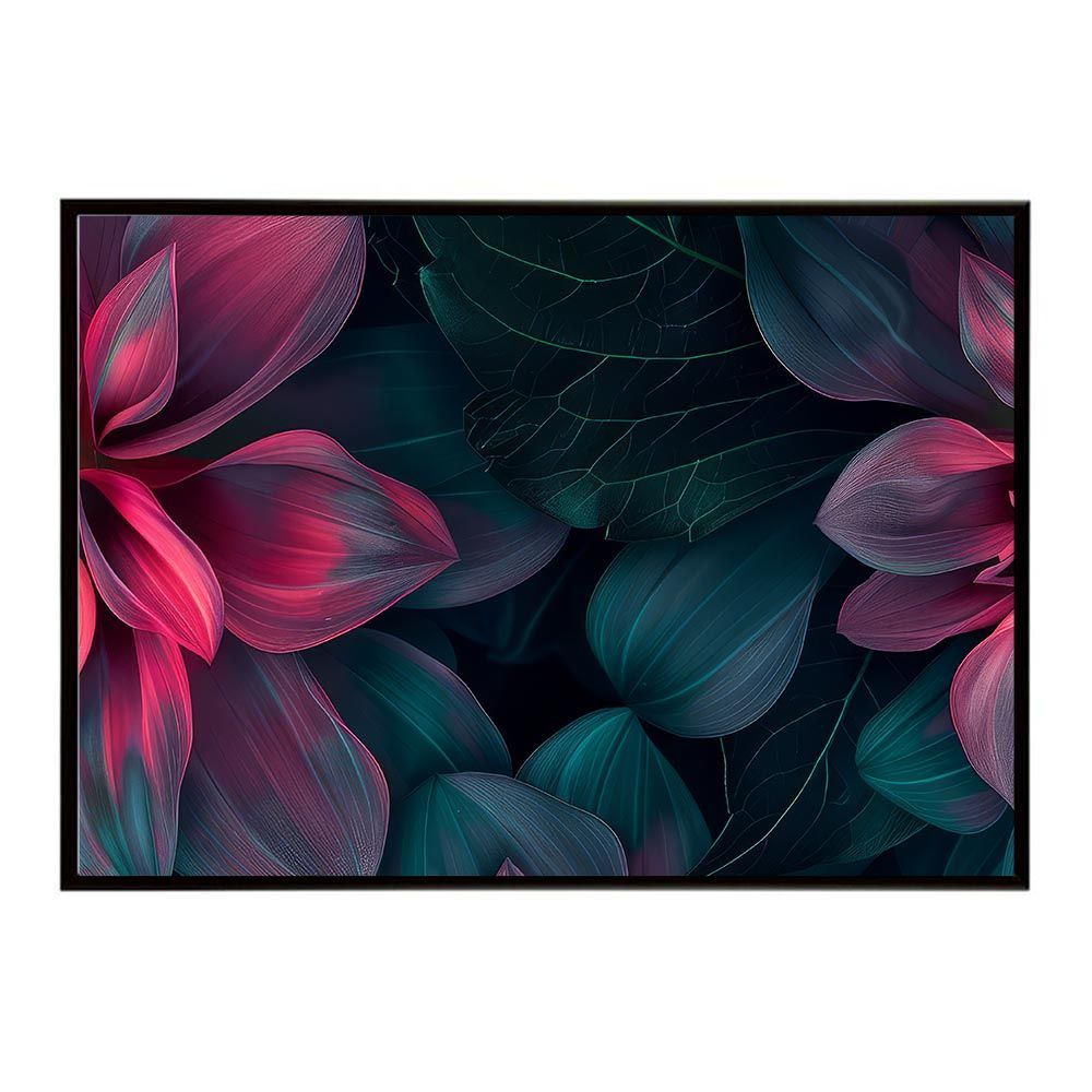 【A1サイズ（約59x84cm）】【lh-poster-5517】オーロラ レインボー キラキラ 花 フラワー 植物 ブーケ 絵画 イラストポスター インテリア アート