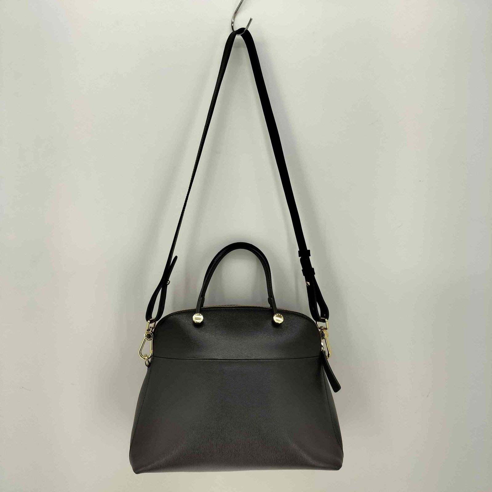 フルラ FURLA ハンドバッグ パイパー レザー ネイビー×アイボリー