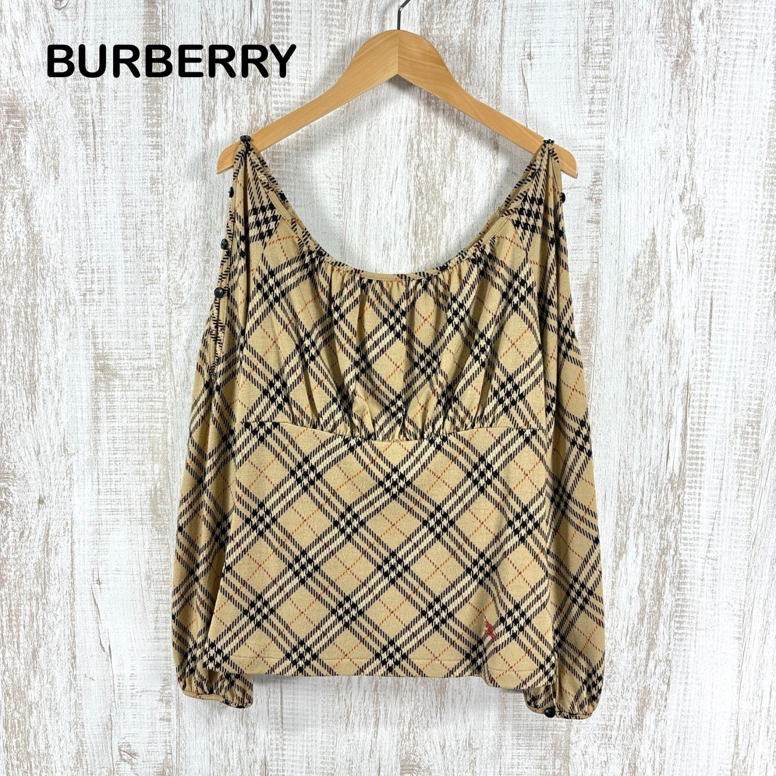 BURBERRY BLUE LABEL バーバリーブルーレーベル ホースロゴ刺繍 ノバ