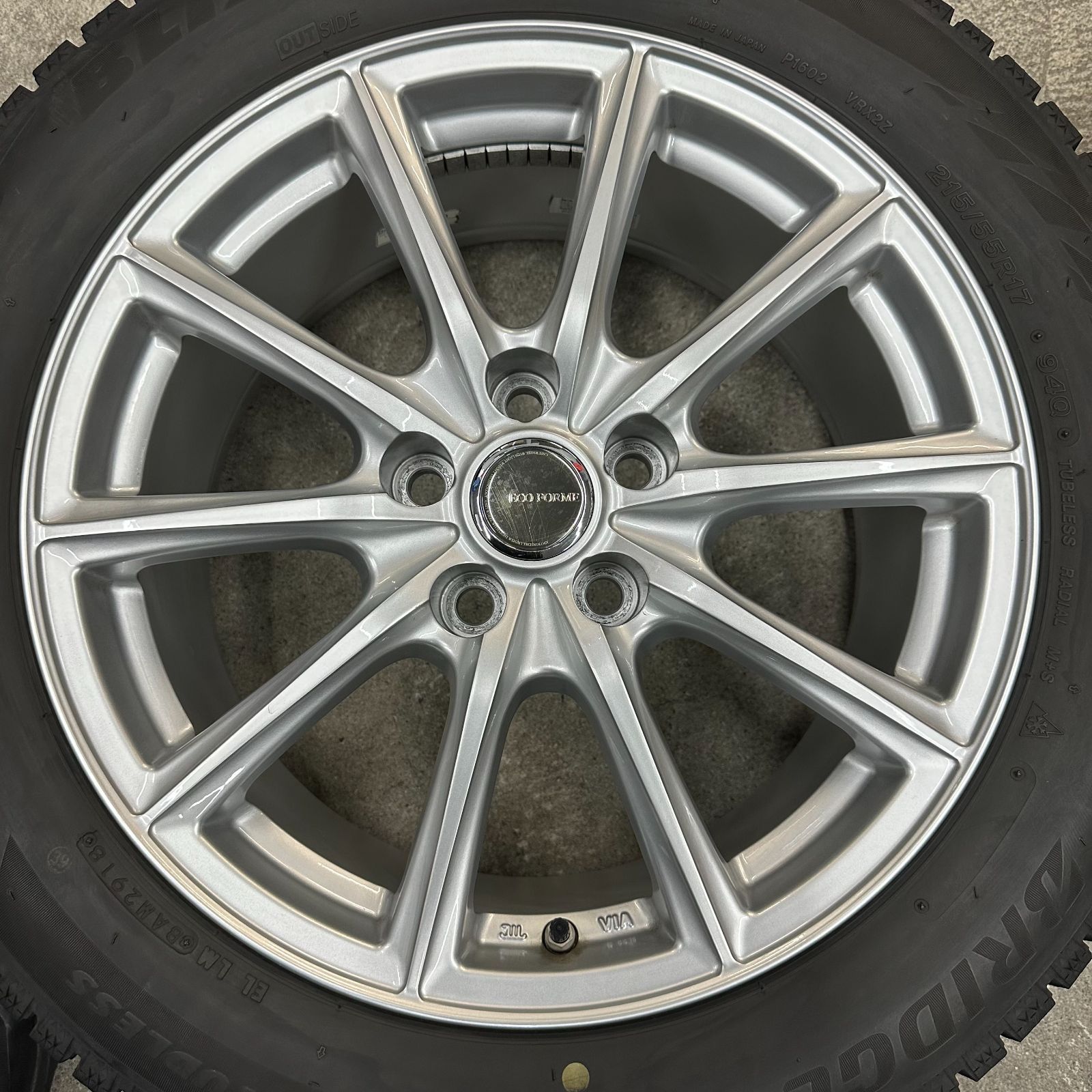 領収書発行可 品 220系ｸﾗｳﾝ 3 5Ｈ Ｖ取付可 TPWSｾﾝｻｰ付 VRX 2 215 55 R 17 スタッドレスホイールセット 2018年製