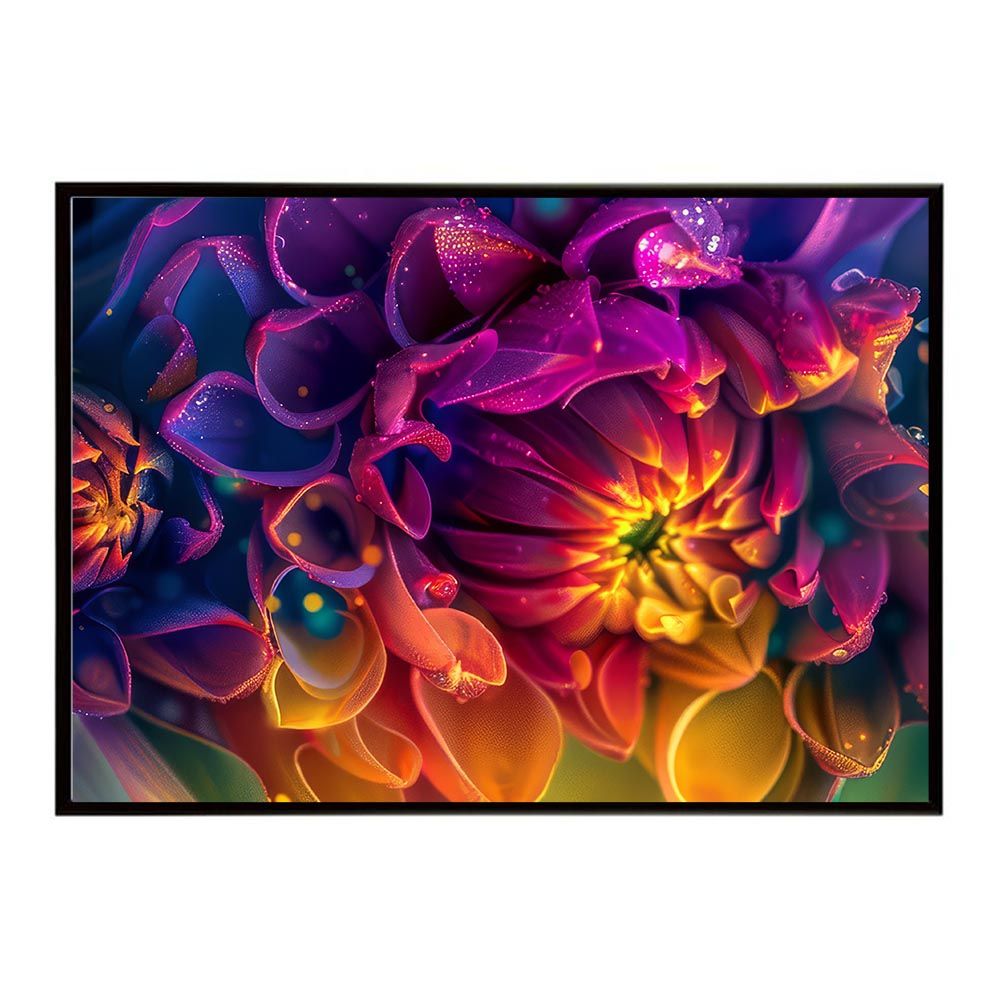 【A2サイズ（約42x59cm）】【lh-poster-5558】ビビット 派手 花 フラワー 植物 ブーケ 絵画 イラストポスター インテリア アート