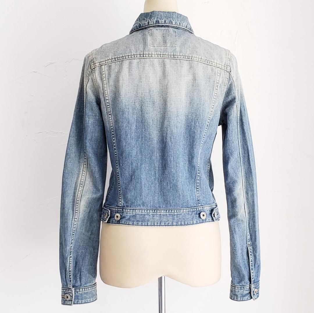 ディーゼルインダストリーのデニムジャケットです。 ディーゼル DIESEL ☆ デニムジャケット XS Gジャン 淡色デニム DIESEL