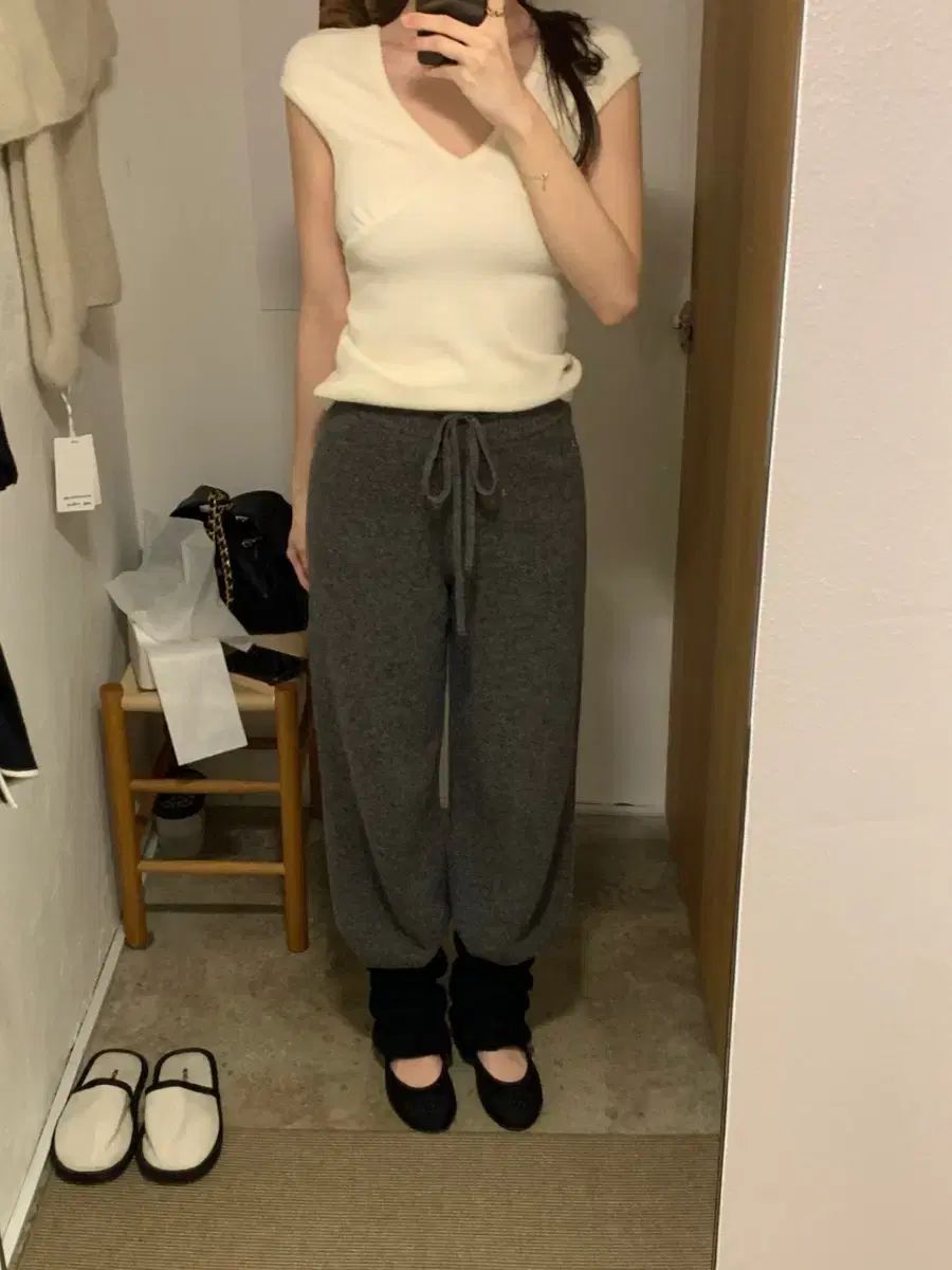 ONT ピュア ニット パンツ チャコール ショート