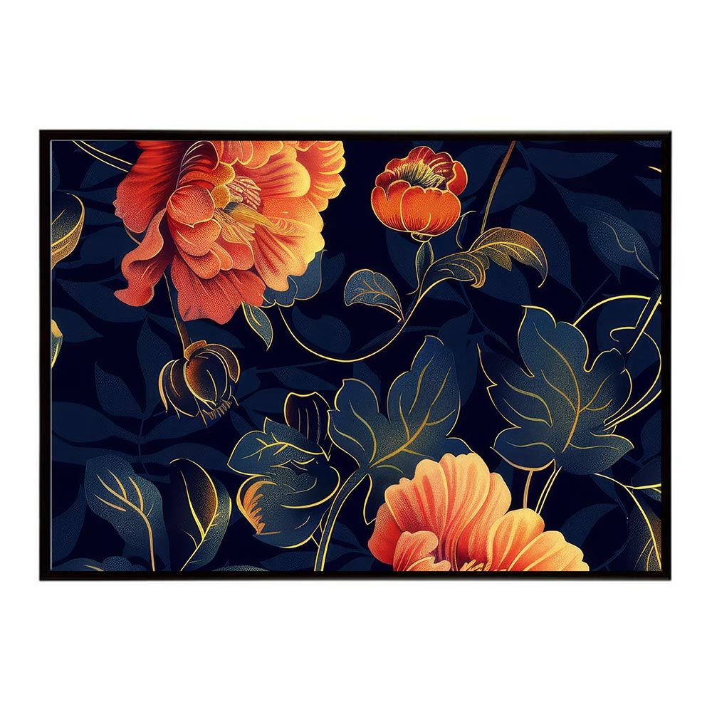 【B2サイズ（約51x73cm）】【lh-poster-5586】ラグジュアリー 豪華 派手 花 フラワー 植物 ブーケ 絵画 イラストポスター インテリア アート