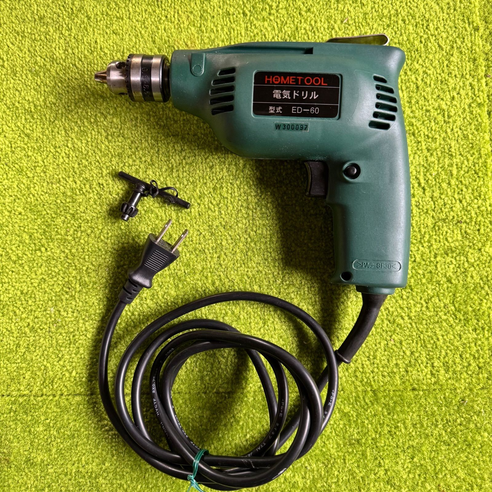HOMETOOL 6.5mm 電気ドリル ED-60☆チャックハンドル/取説/元箱付☆DIY 