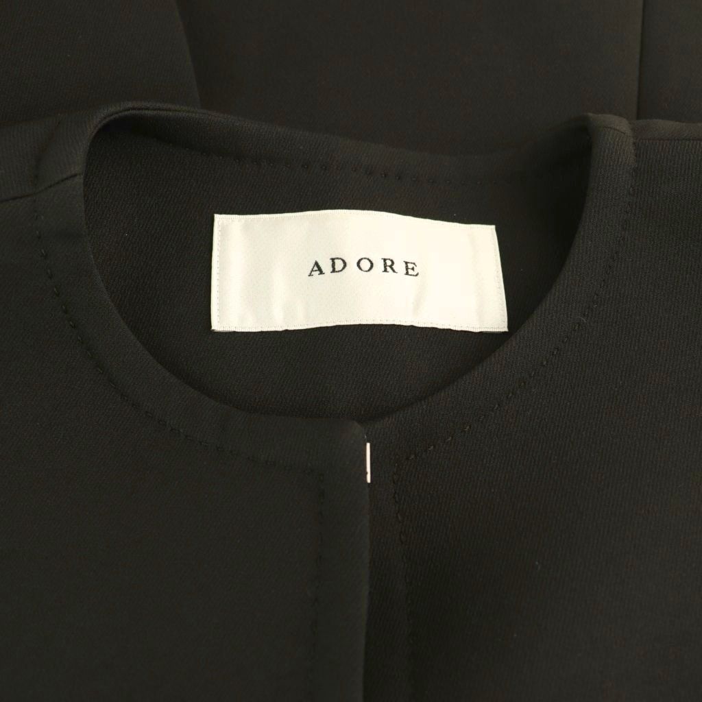 アドーア ADORE トリプルクロスジャケット ノーカラージャケット 36