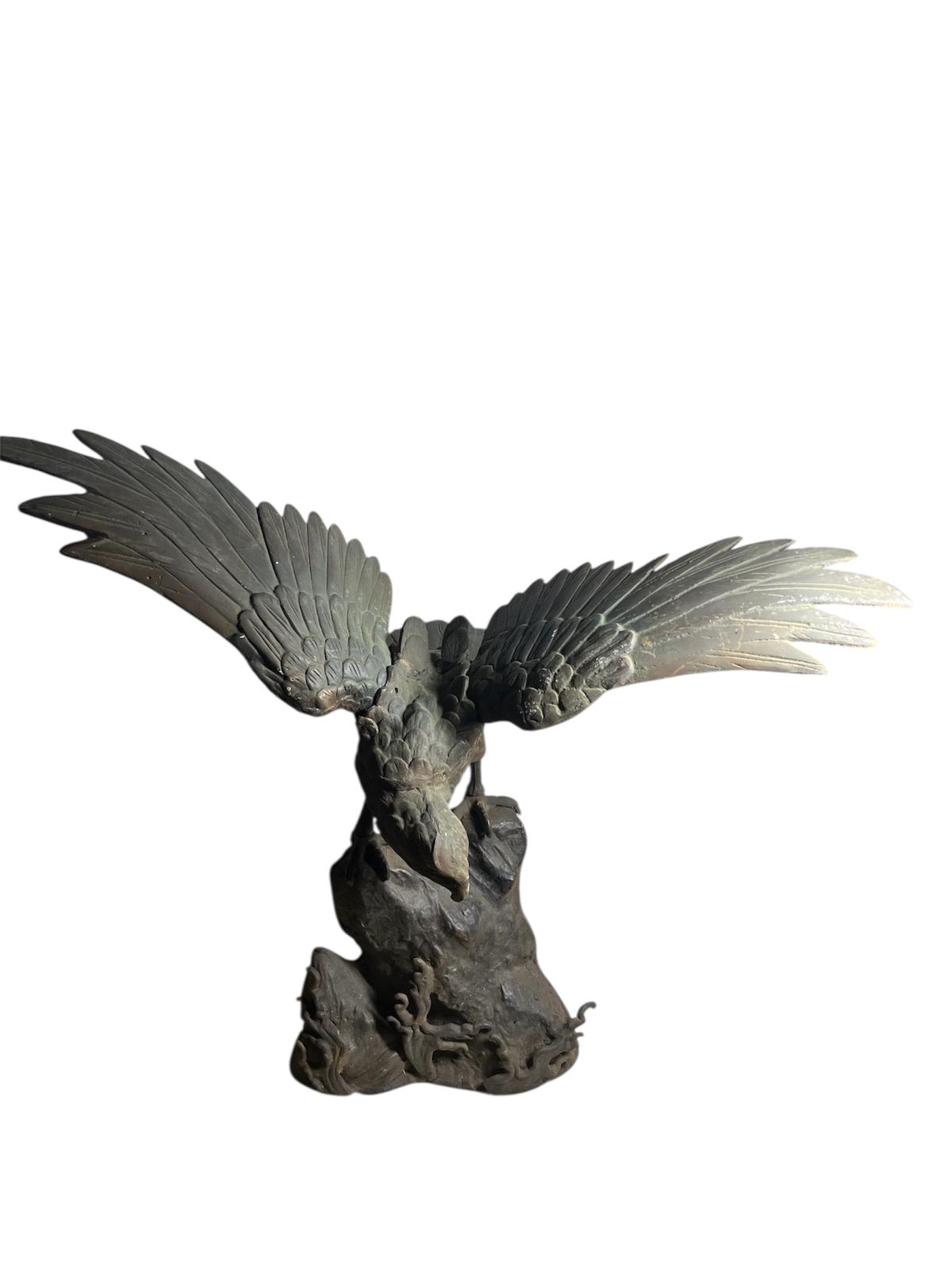 販売済み 鷹の置物 オブジェ 金属製 大幅お値引きしました！ 鷹の置物