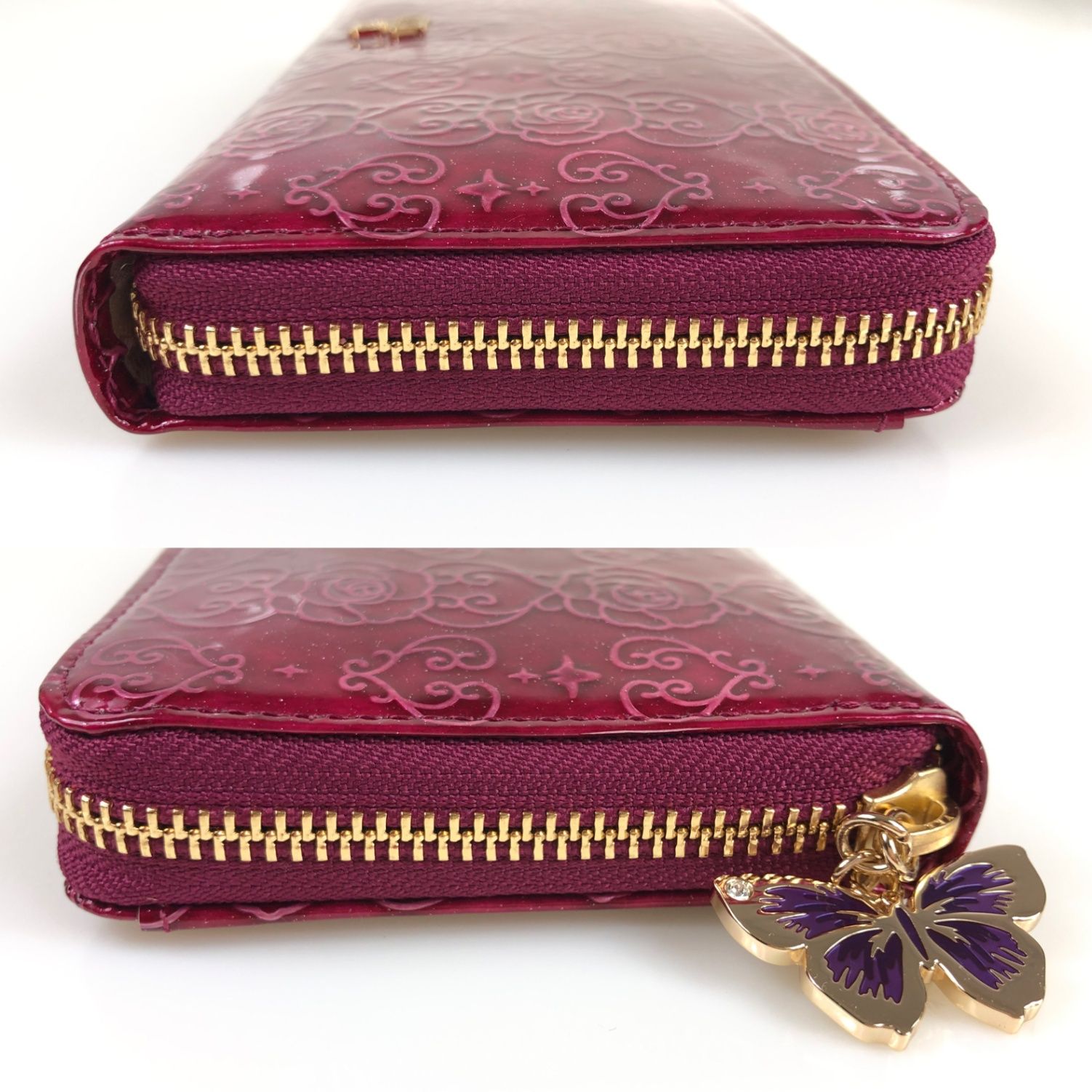 新品 アナスイ ANNA SUI 長財布 ラウンドファスナー ローズハート